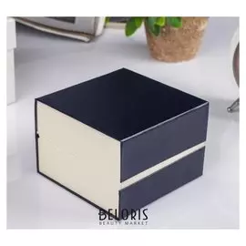 Шкатулка картон, бархат под часы 1 отделение "Рябь" фиолет 7,5х10,5х10,5 см