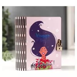 Шкатулка-книга "С 8 марта.happiness" 14х10 см