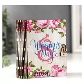 Шкатулка-книга "Женский день" 14х10 см