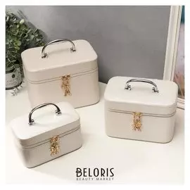 Шкатулка кожзам для косметики "Эйфелева башня" н-р 3 шт 16,5х15х23; 14х13х21; 10,5х10х18,5см 50438