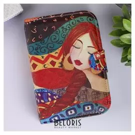 Шкатулка кожзам для украшений "Краса-девица" 20х14х5 см