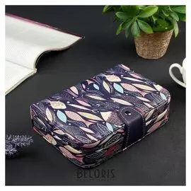 Шкатулка кожзам для украшений "Рыбки" 5х20х14 см