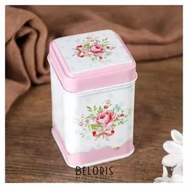 Шкатулка металл "Цветочный прованс" 7х4,5х4,5 см