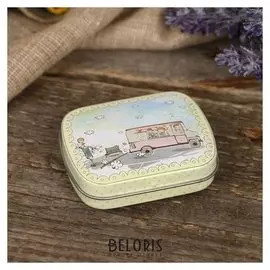 Шкатулка металл "Детские забавы" 1,5х6х5 см