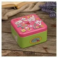 Шкатулка металл квадрат "Любовь" 6х10х10 см