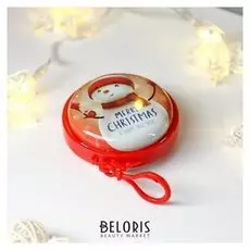 Шкатулка металл на карабине "Снеговичок" 8,2х8,2х3,5 см