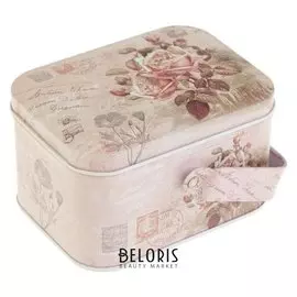 Шкатулка металл с ручкой "Розы. ретро" 6,5х10,5х8 см