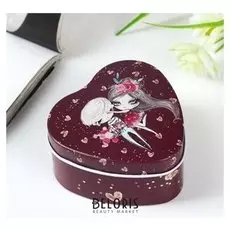 Шкатулка металл сердце "Парочка на свидании" 4х7х7 см