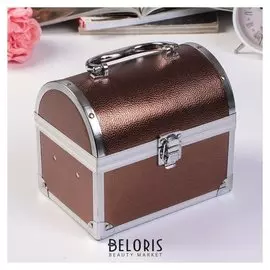 Шкатулка металлокаркас сундучок "Рептилия" бронза 15,5х18х12,5 см