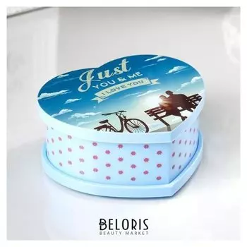 Шкатулка музыкальная "Большое сердце с картинками"