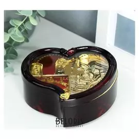 Шкатулка музыкальная "Сердце изогнутое" 4,7х10,5х11,7 см