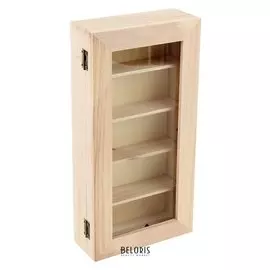 Шкатулка под роспись "Прямоугольная со стеклом" 5 отделений