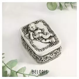 Шкатулка полистоун "Ангел-музыкант" 4х7х5,4 см