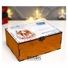Шкатулка-посылка "Коровки" 19х14х8 см