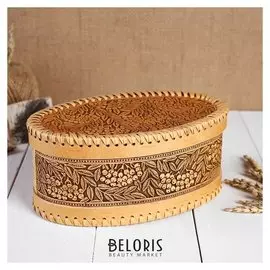 Шкатулка «Рябинка», 20×12×9 см, береста