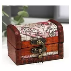 Шкатулка сундучок "Карта"