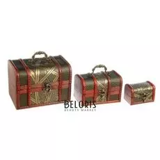 Шкатулка сундучок "Листва" набор 3 шт