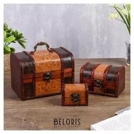 Шкатулка сундучок "Сад" набор 3 шт