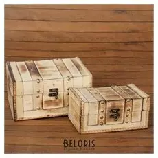 Шкатулка сундучок "Старинный" набор 2 шт 10х20х13,5 см 13х23,5х17 см