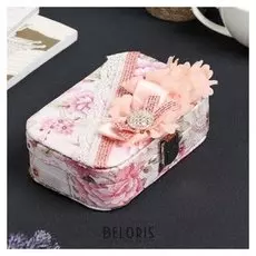 Шкатулка текстиль для украшений "Прованс" 5х10х15 см