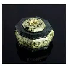 Шкатулка "Восьмигранная", 9,5х9,5х6,5 см, змеевик