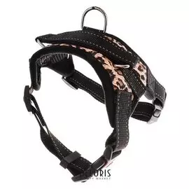 Шлейка мягкая со светоотражающими элементами, размер S (ОШ 29-31 см, ОГ 37-45 см), леопард