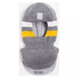 Шлем- капор детский а.20187, цвет графитовый, размер 54-56