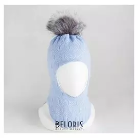 Шлем-капор детский, цвет голубой, размер 50-52