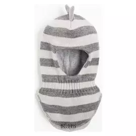 Шлем- капор детский, цвет графитовый, размер 48-50