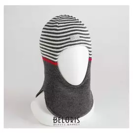 Шлем-капор детский, цвет графитовый, размер 50-52