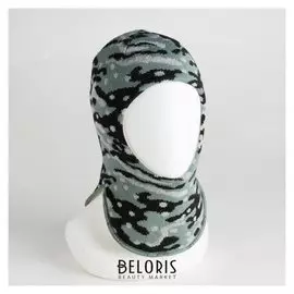 Шлем-капор детский, цвет хаки, размер 46-48