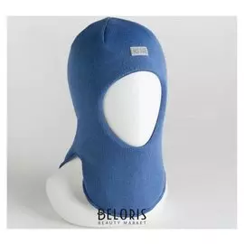 Шлем-капор для мальчика, цвет джинс, размер 50-52