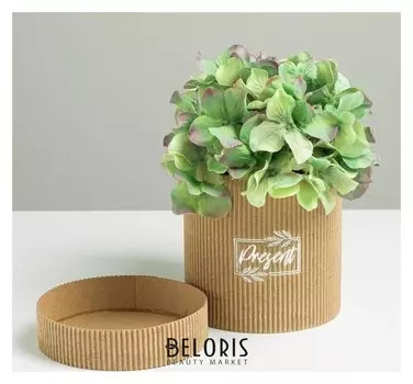 Шляпная коробка из микрогофры Present, 12 х 12 см