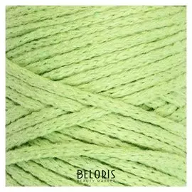 Шнур для вязания без сердечника 100% хлопок, ширина 3мм 100м/250гр (Фисташковый)