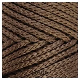 Шнур для вязания без сердечника 100% полиэфир, ширина 3мм 100м/210гр, (37 т. бежевый)