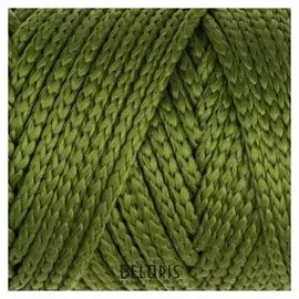 Шнур для вязания без сердечника 100% полиэфир, ширина 3мм 100м/210гр, (51 оливковый)