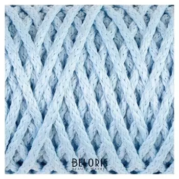 Шнур для вязания "Классик" без сердечника 100% полиэфир ширина 4мм 100м (Светло-голубой)