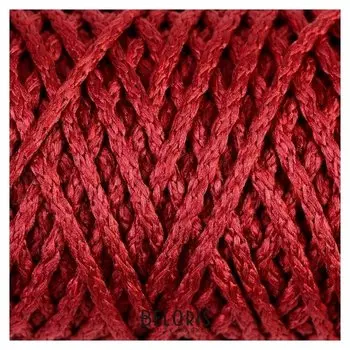 Шнур для вязания "Классик" без сердечника 100% полиэфир ширина 4мм 100м (Вишневый)