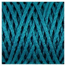 Шнур для вязания "Классик" без сердечника 100% полиэфир ширина 4мм 100м (Морская волна)