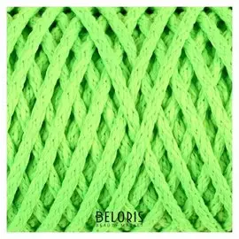 Шнур для вязания "Классик" без сердечника 100% полиэфир ширина 4мм 100м (Салат.люмин.)