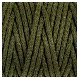 Шнур для вязания "Пухлый" 100% хлопок ширина 5мм 100м (Хаки)