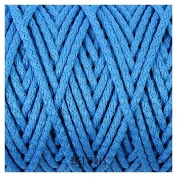 Шнур для вязания с сердечником 100% полиэфир, ширина 5 мм 100м/550гр (14 синий)