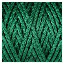 Шнур для вязания с сердечником 100% полиэфир, ширина 5 мм 100м/550гр (49 т. зеленый)