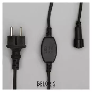 Шнур питания для гирлянд "Бахрома"до 6000 Led, 220v, н.т."каучук" 2W, фиксинг