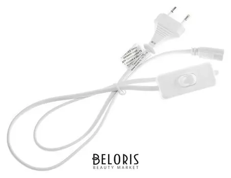 Шнур сетевой Ecola LED Linear, для светильника T5 с вилкой и общим выключателем, 1 м