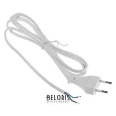 Шнур сетевой с вилкой, 1,5 м, шввп 2 х 0.5 мм2, белый