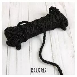 Шнур витой, D = 5 мм, 10 ± 1 м, цвет чёрный