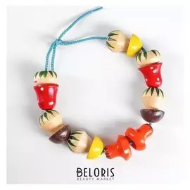 Шнуровка - бусы «Грибы» 8 шт.