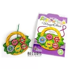 Шнуровка деревянная "Цветочное лукошко"