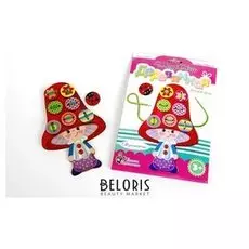 Шнуровка деревянная "Мухоморчик"